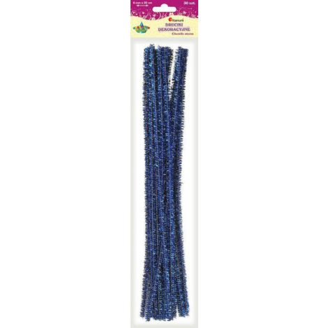 Druciki kreatywne Titanum 30cm Brokat Niebieskie, 30szt